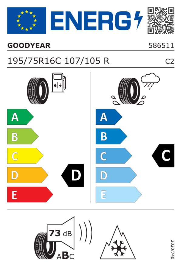 195/75 R16C 107/105 R GOODYEAR ULTRAGRIP CARGO - immagine 2